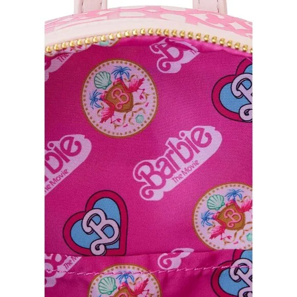 Loungefly Barbie The Movie Logo Double Strap Mini Backpack - Picture 4 of 8